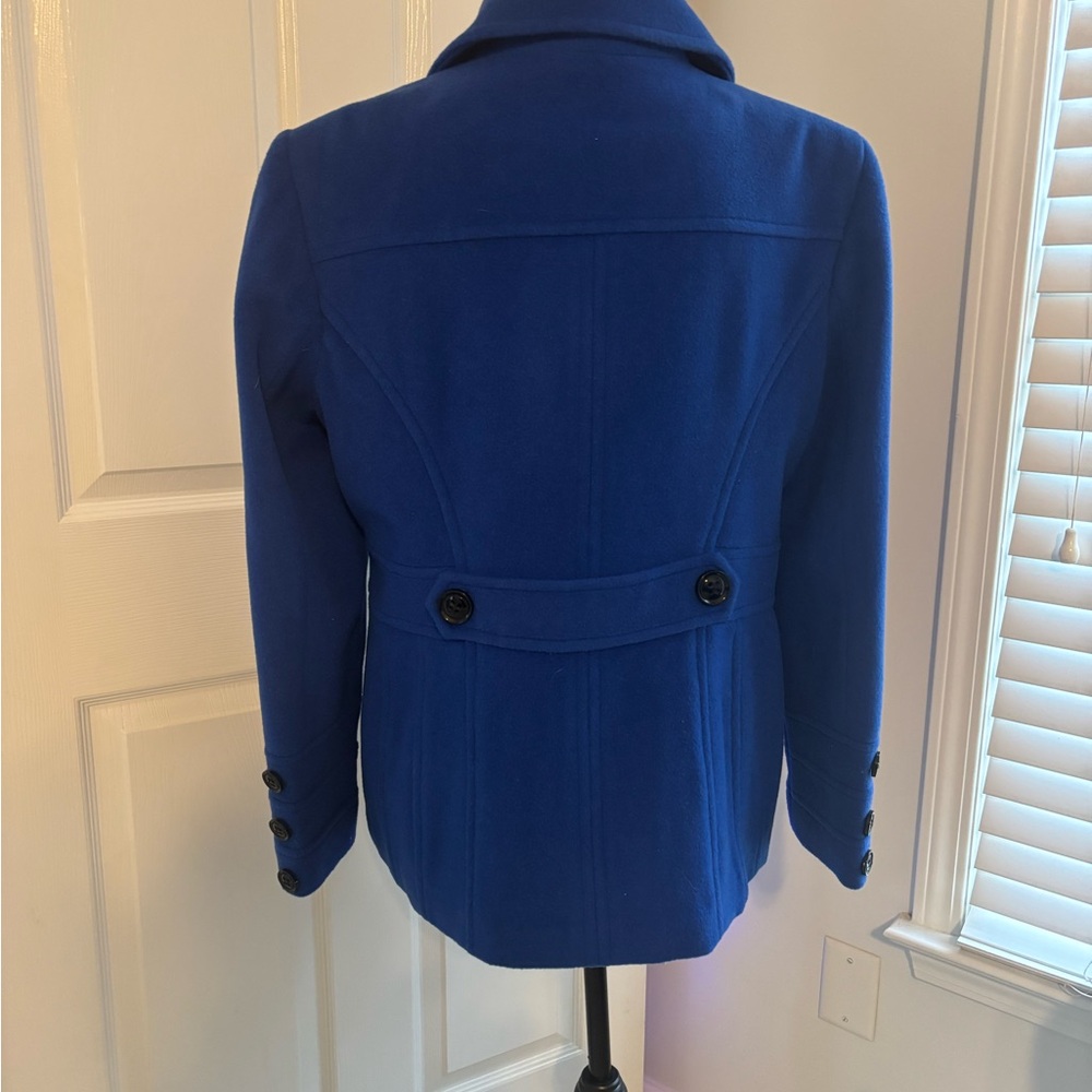 St. John's Bay Blue Pea Coat - Picture 2 of 5